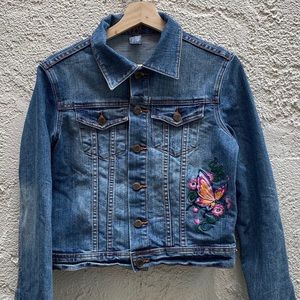 Embroidered denim jacket